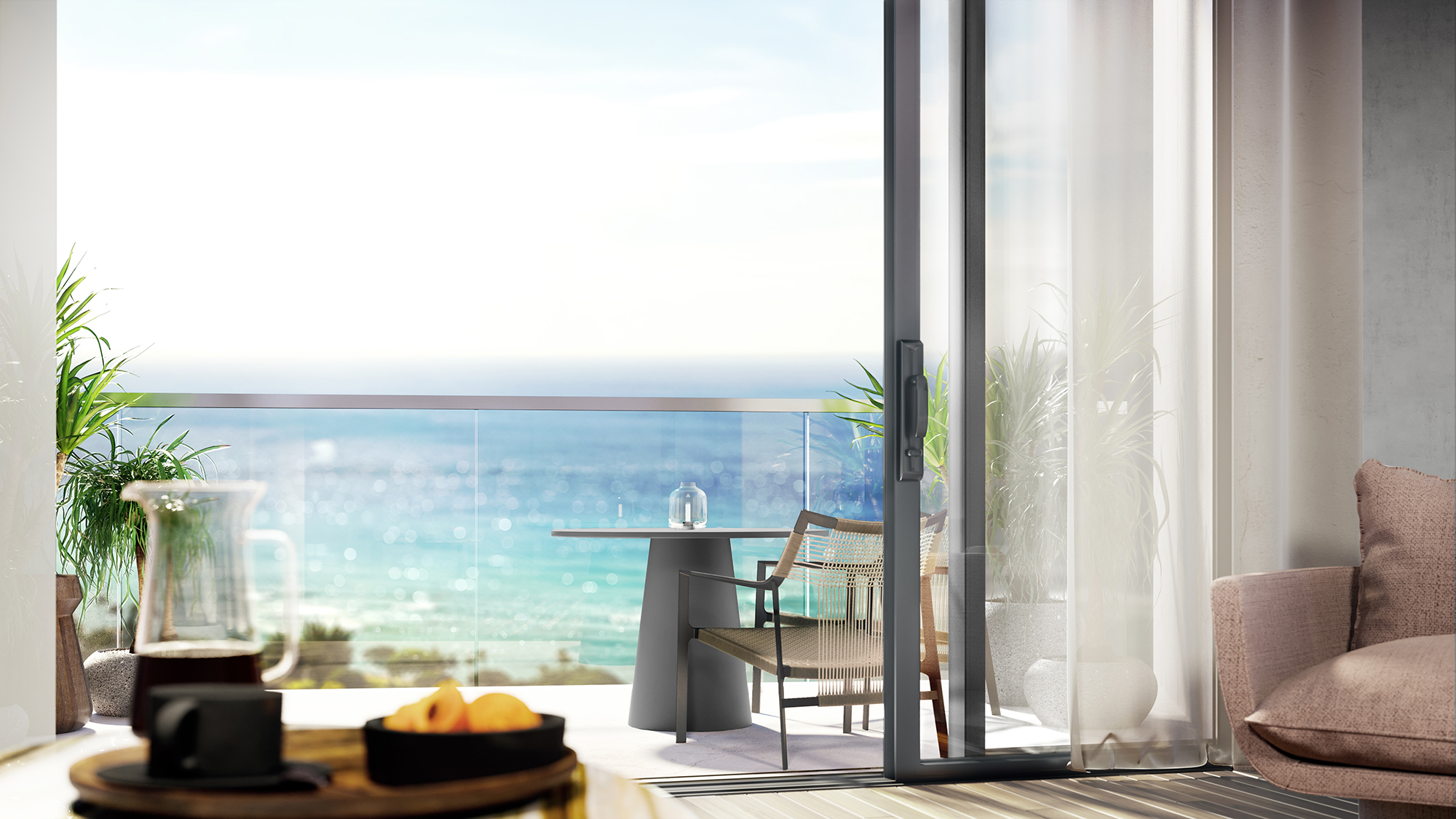Private Lānai with View of Pacific Ocean